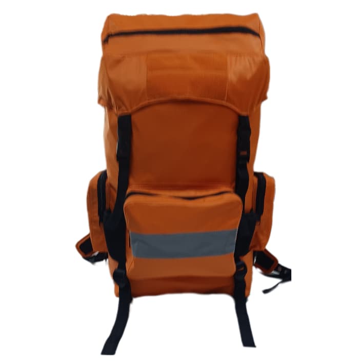 Mochila Cargueira Operacional R&Z Laranja 60L — Alta Capacidade e Conforto | Camping, Trilhas e Operações