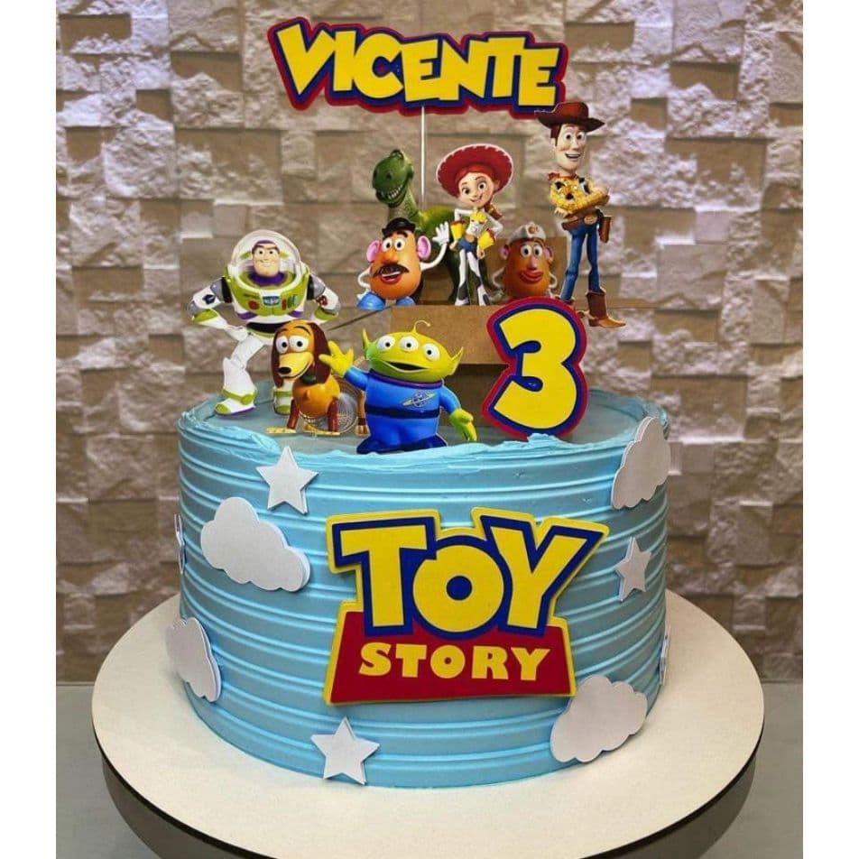 Topo topper de bolo TOYSTORY 3D personalizado