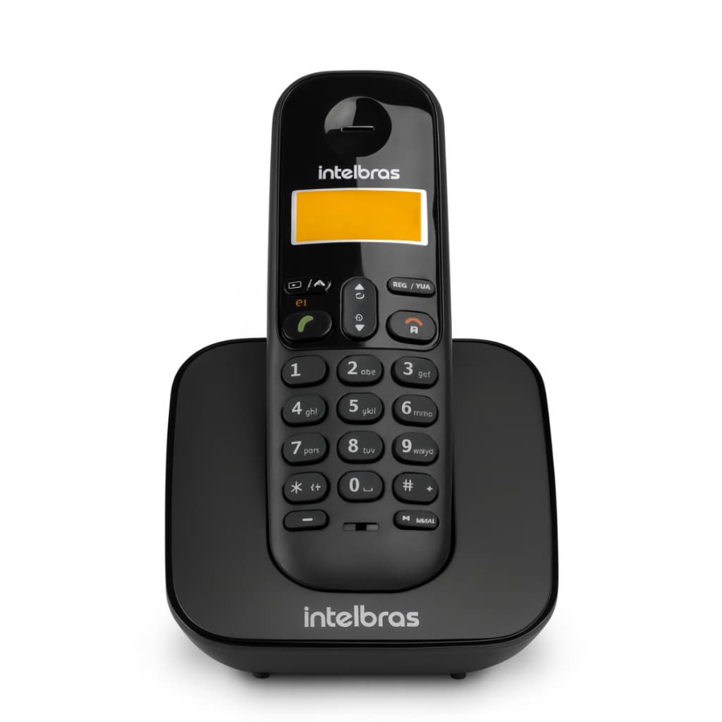 Telefone Sem Fio Intelbras Ts 3110 Preto Visor Luminoso Com Identificação de Chamadas