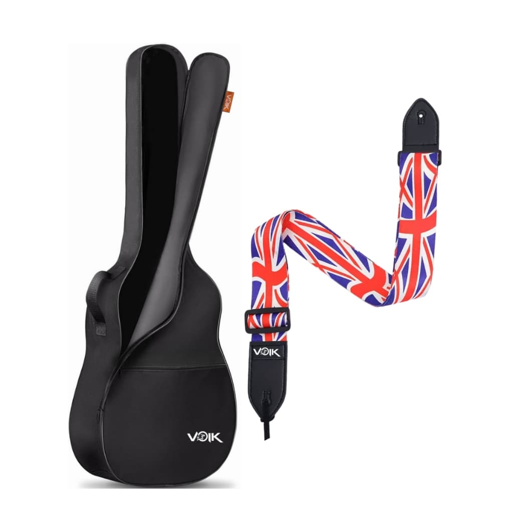 Capa Bag Para Violão Voik CV-4101P Preta + Correia Police/London