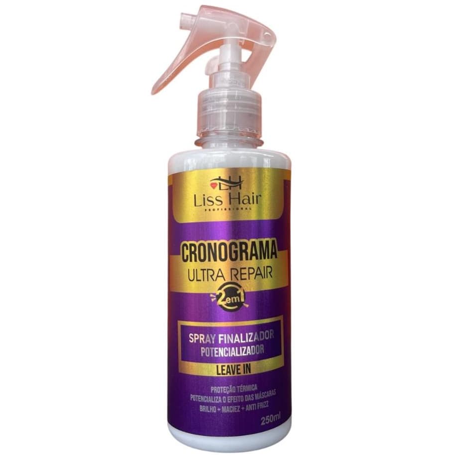 Spray Finalizador Potencializador Cronograma Ultra Repair 2 em 1 Brilho Maciez e Antifrizz Liss Hair