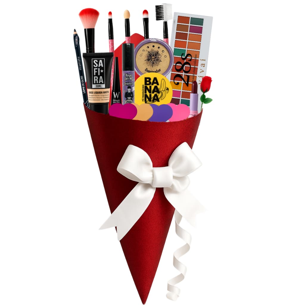 Maquiagem Kit Presente Buque Completa Sombra Paleta Pincel Peças Melhores