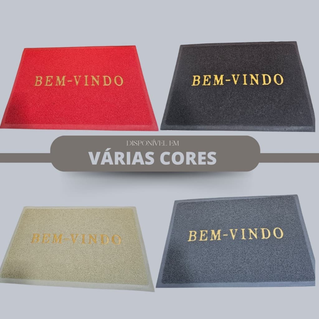 Tapete Capacho Bem Vindo 40x60 Emborrachado Para Porta
