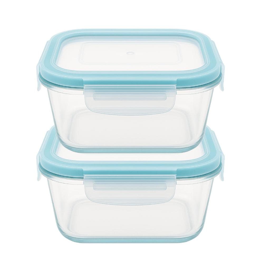Kit 2 Marmita de Vidro Pote Hermetico 500ml com Tampa Cozinha