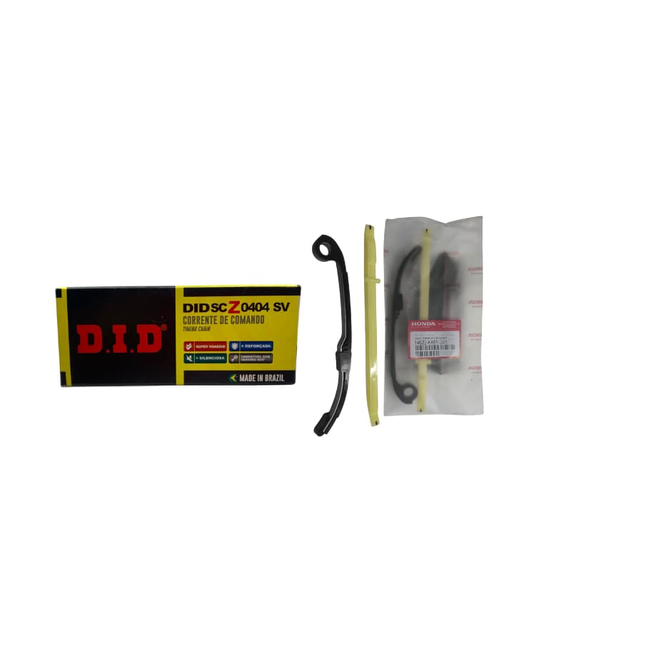 Corrente Comando + Tensor + Guia CG 150 Honda