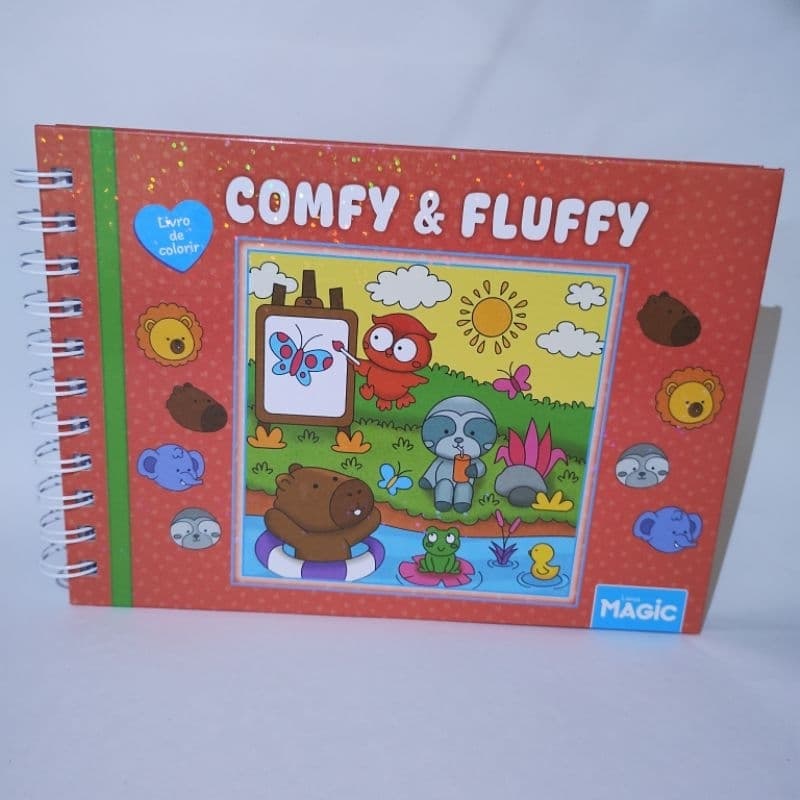 Livro de Colorir Capa Dura infantil - com acetato para proteger ao usar canetinhas 50 Folhas