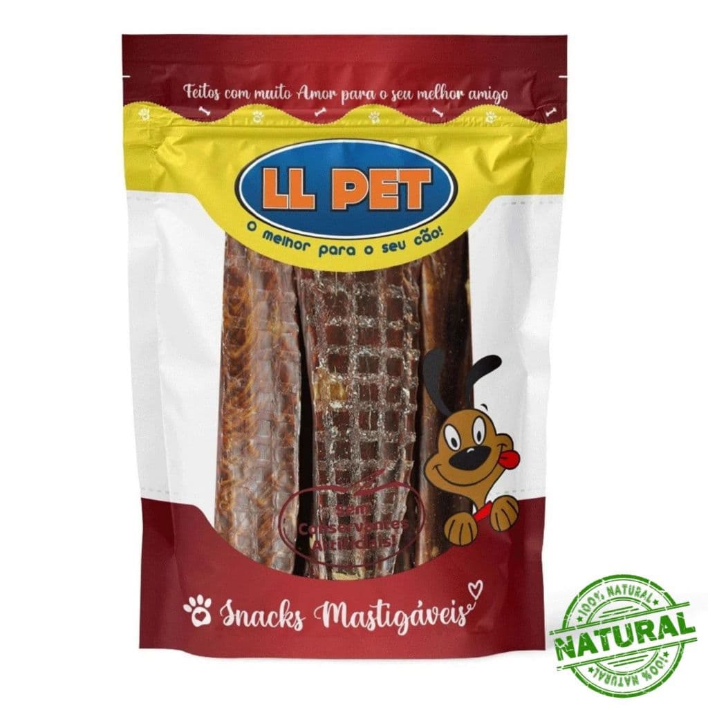 Chips Bovinos Naturais LL Pet 5 Unid – Petisco para Cães, Higiene Bucal, Anti-Estresse, 100% Natural
