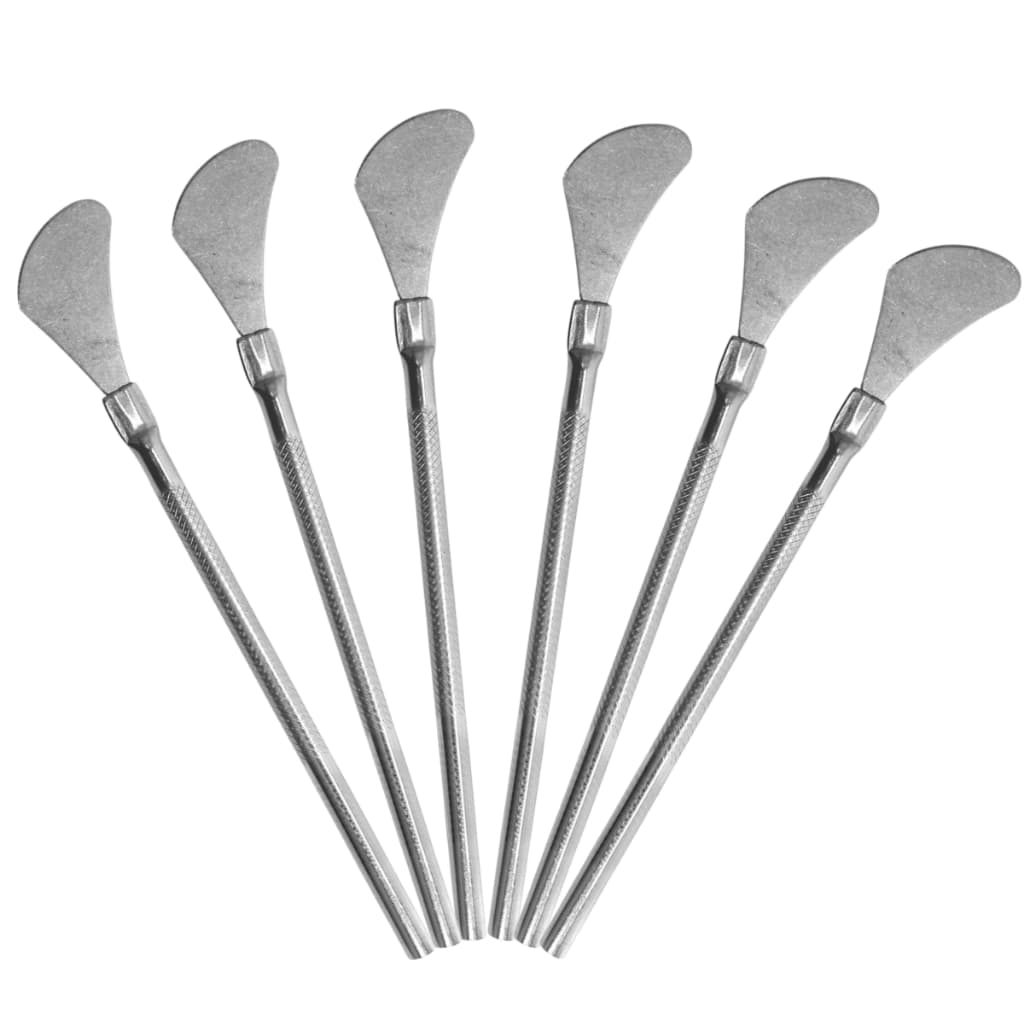 KIT 6 ESPÁTULAS BISTURI PODOLOGIA INOX  REF. 222 PARA CALOSIDADE PLANTAR PROFISSIONAL
