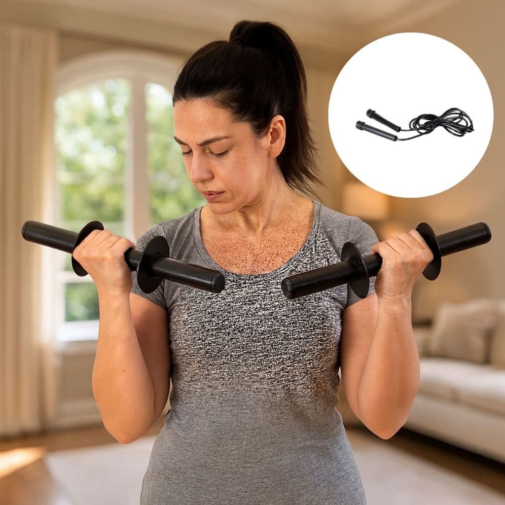 Par Barra Oca 40 cm Treino Funcional Corda De Pular Fitness Musculção CrossFit Treino em Casa Envio Rápido