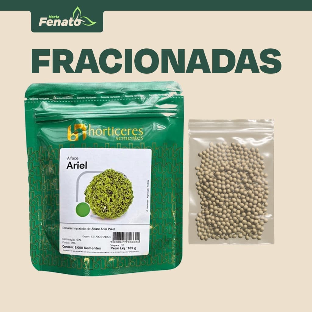 Sementes Peletizadas de Alface Crespa Ariel Horticeres FRACIONADAS
