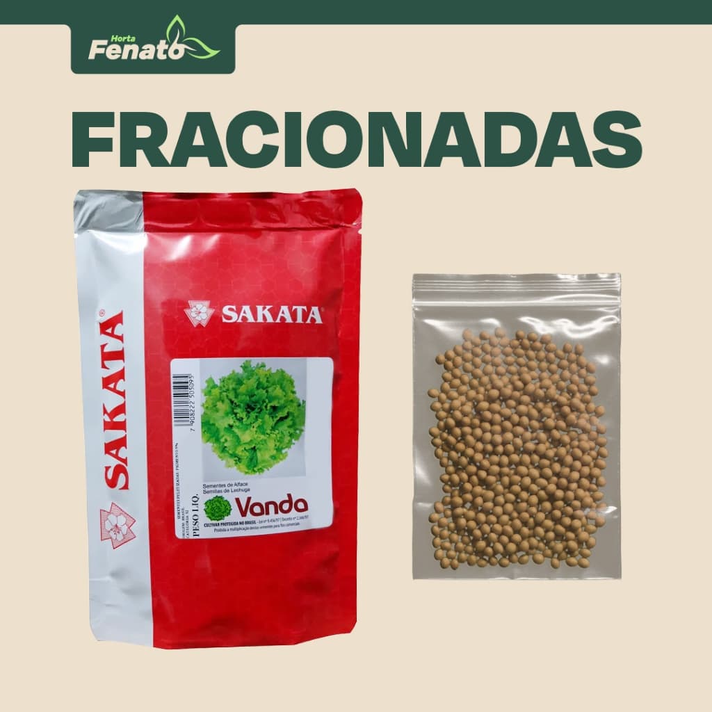 Sementes Peletizadas de Alface Crespa Vanda Sakata FRACIONADAS