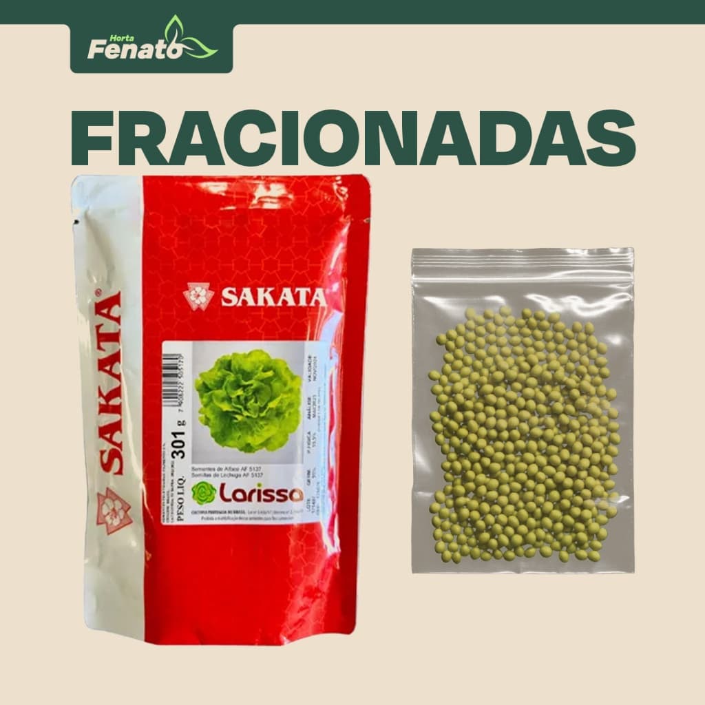 Sementes Peletizadas de Alface Lisa Larissa Sakata FRACIONADAS