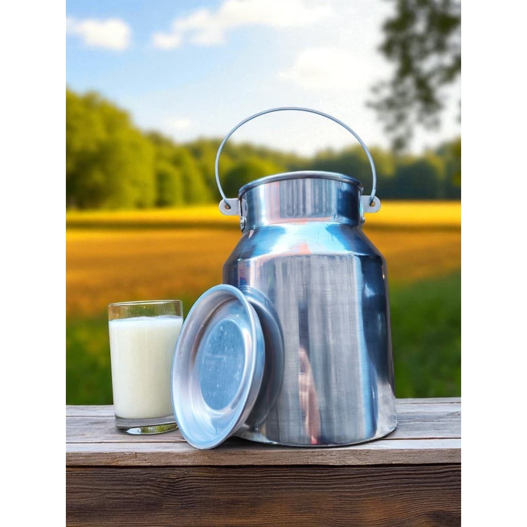 Leiteira de Aluminio Com Alça e Tampa Multiuso 3 ou 2 Litros Caneca depósito de leite Retro nº3 nº2