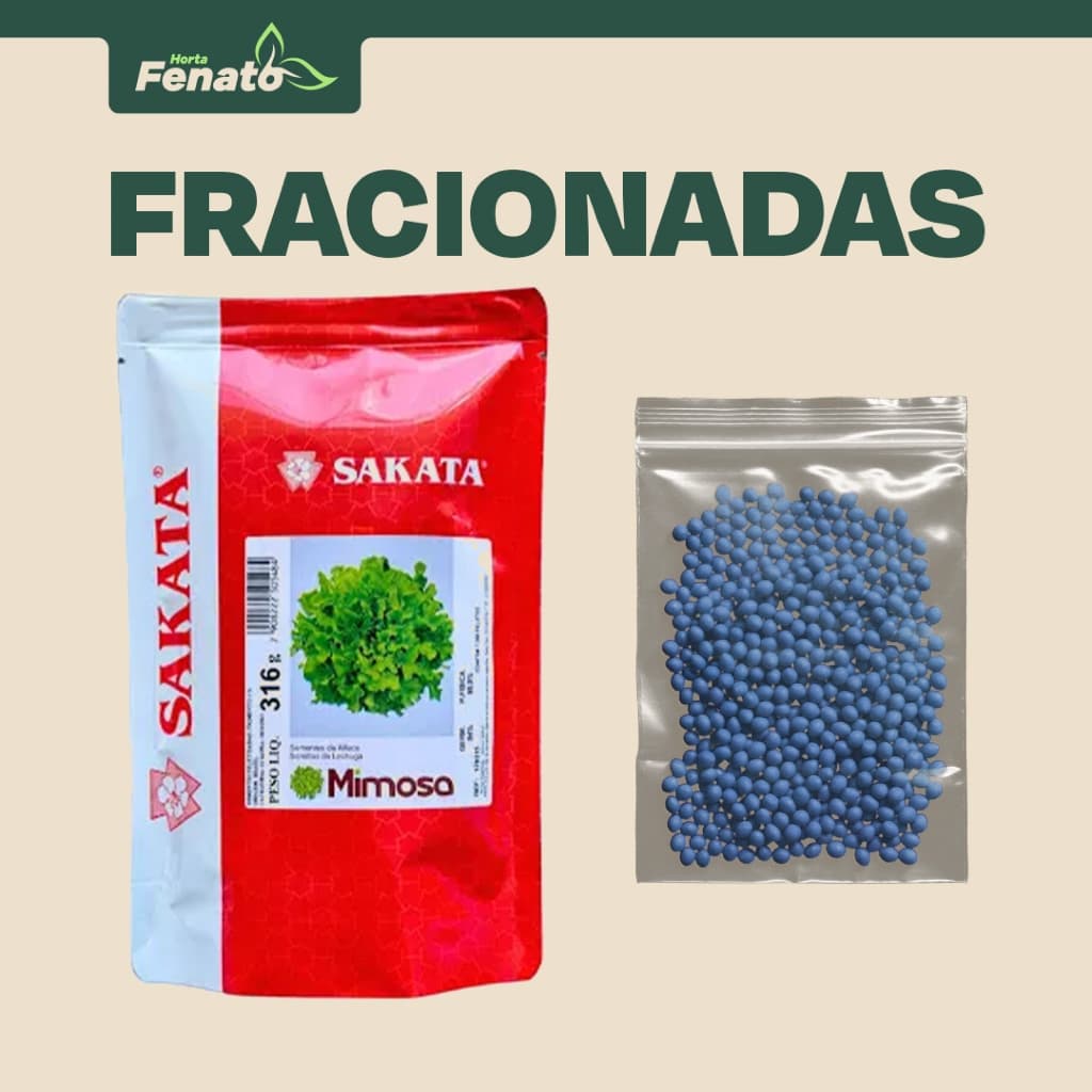 Sementes Peletizadas de Alface Mimosa Sakata FRACIONADAS