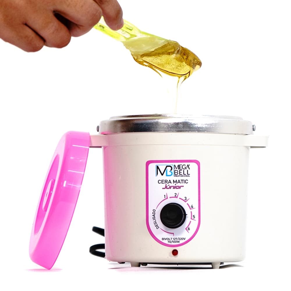 Termocera Aquecedor de Cera 400g Bivolt Sem Refil Branca Com Rosa
