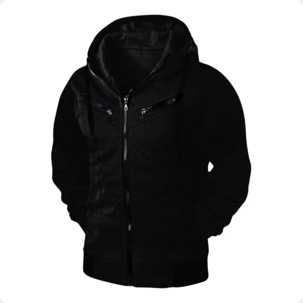 Jaqueta Blusa de Frio Unissex Com Capuz Moletom Com Zíper E Bolso