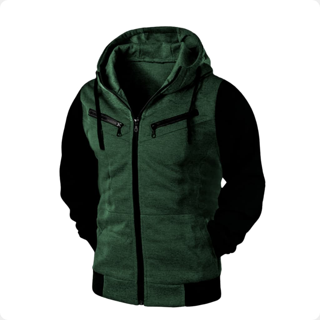 Blusa De Frio Moletom De Ziper Masculino College Casaco Ramazzoni