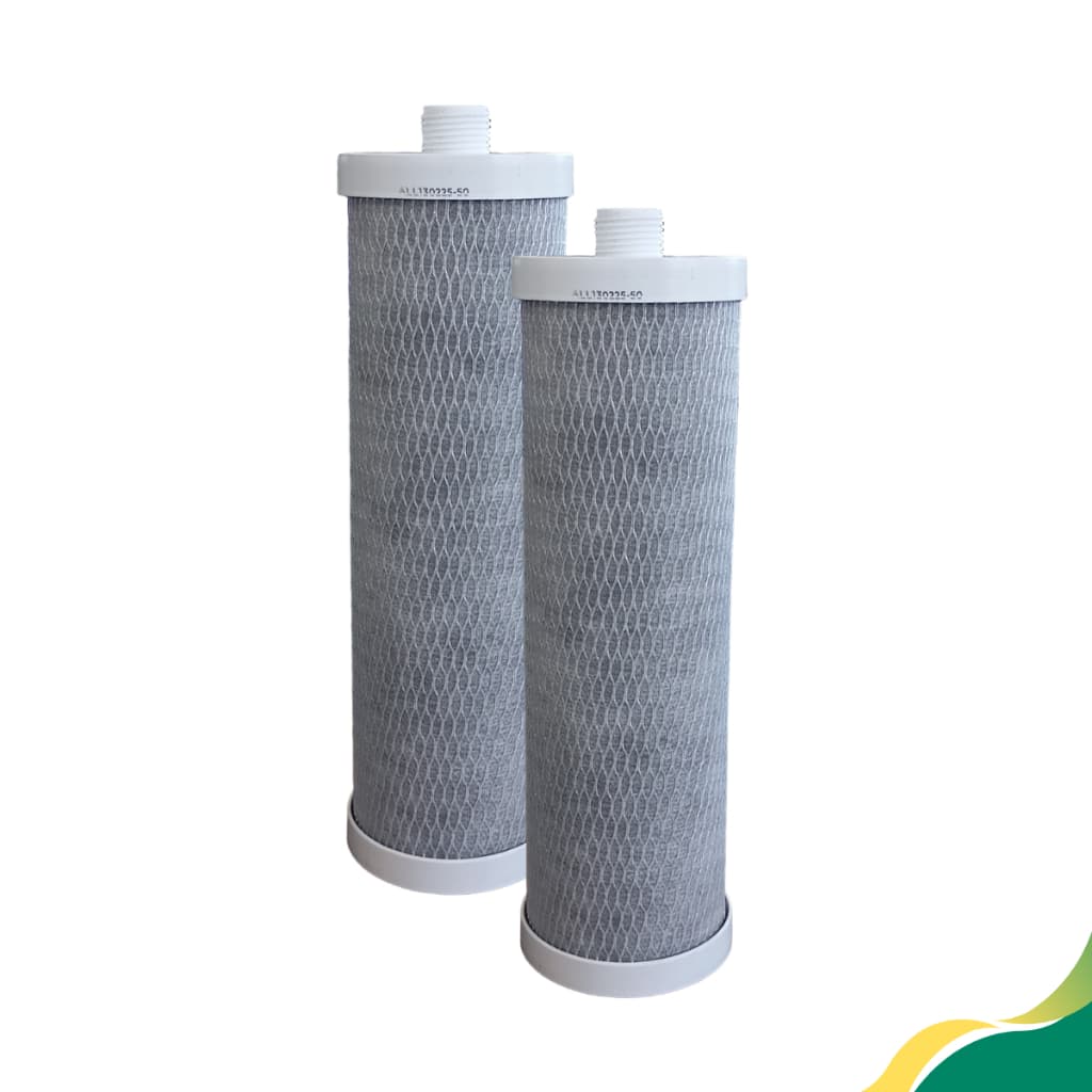 2 Refis Filtro Bebedouro Compativel LINHA AP230, Refil Carvão Block 9 1/4" Fabricado no Brasil