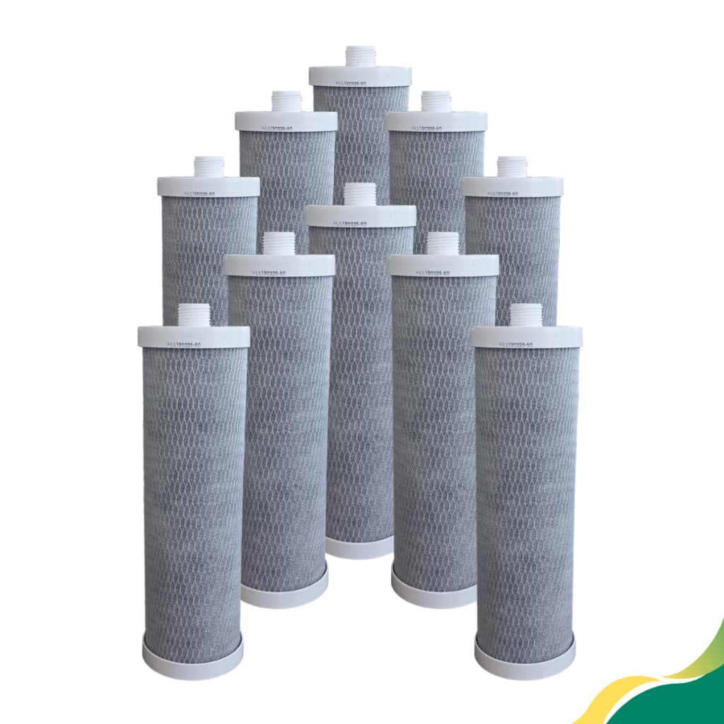 10 Refis para BEBEDOURO compativel AP230 CARVÃO BLOCK 9 1/4" pontos de uso, Fabricado no Brasil
