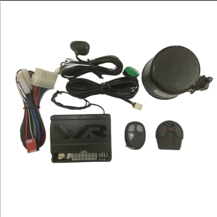 Alarme Veicular Wr Com Controle Cabeça Fiat Preto + Controle