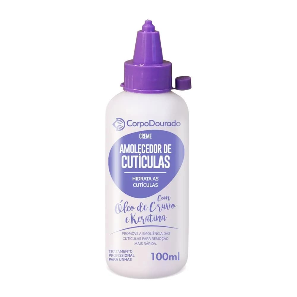 Corpo Dourado Creme Amolecedor de Cutículas Hidratante Com Óleo de Cravo e Keratina 100ml