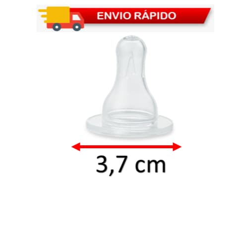 REFIL BICO DE MAMADEIRA EM SILICONE UNIVERSAL- FORMATO CONVENCIONAL - DIAMETRO 3,7 cm