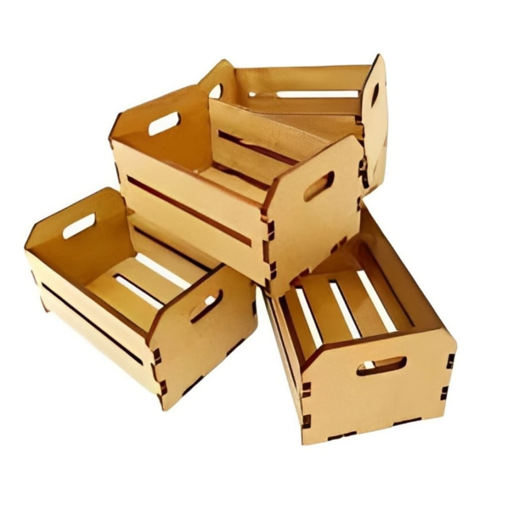 Kit 20 Mini Caixotes Caixas De Feira MDF Lembrancinhas 6x4x3cm