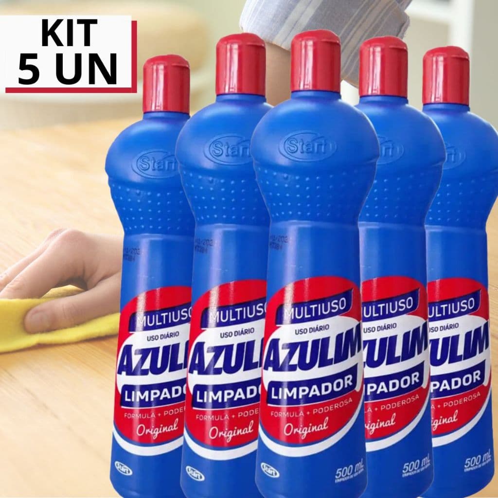 Kit 5 Multiuso Original Ideal Para Desengordurar Fogão Cozinha Lavar Banheiro Limpeza Diária 500ml