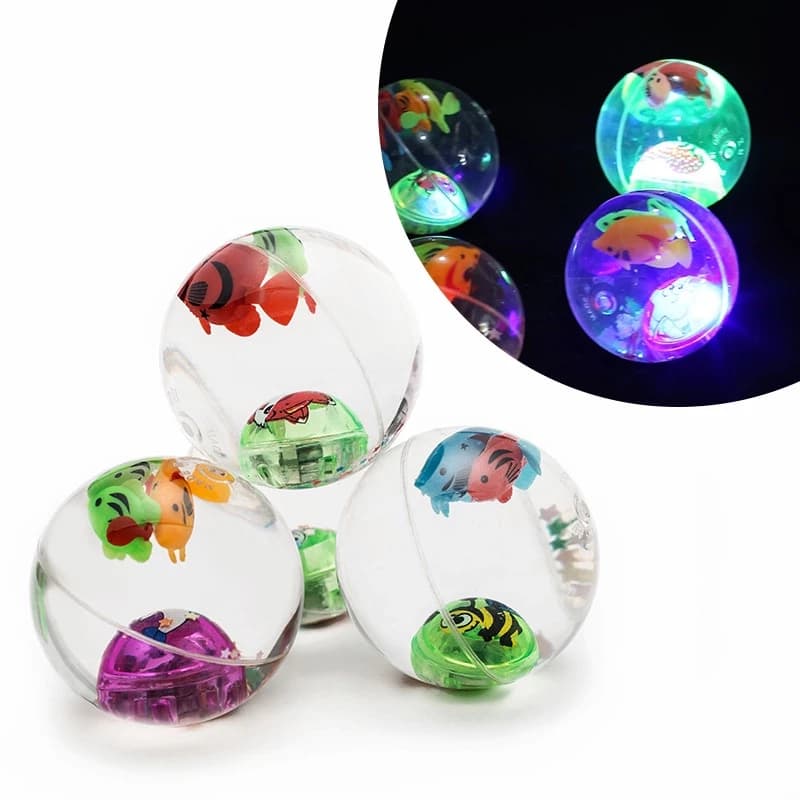 Bola de gel luminosa com luzes piscantes,Brinquedo de entretenimento infantil