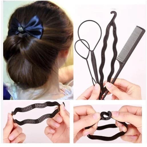 Kit Acessório para Cabelo Penteado Coque Trança Agulha Mágica Especialmente preparado para meninas