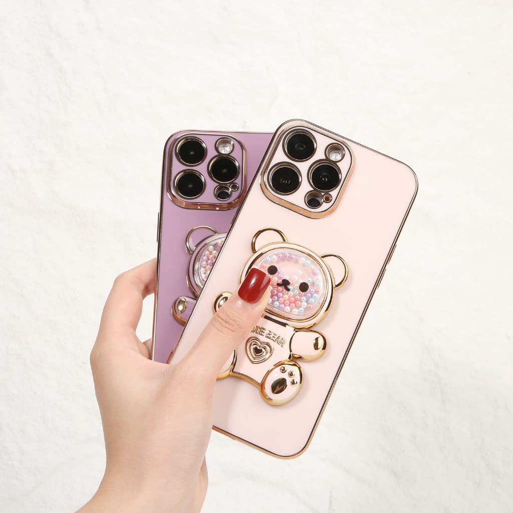 Capa Capinha Suporte Urso Moto G8,G9PLAY G20 G30 G22 G32 G42 G52 G62 G82 G13 G23 G53 G73 E13 E32 E22