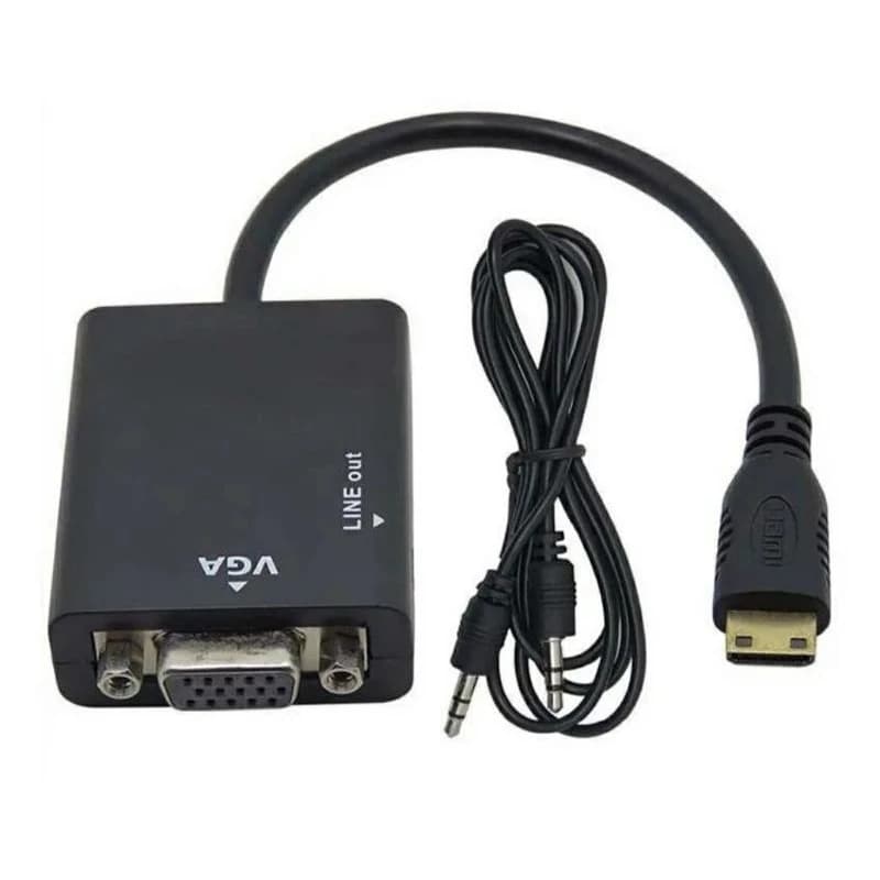 Conversor mini hdmi para vga femea
