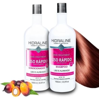 Kit Shampoo e Condicionador Liso Rapido - Hidraline Liso e Restaurado - 1000ml