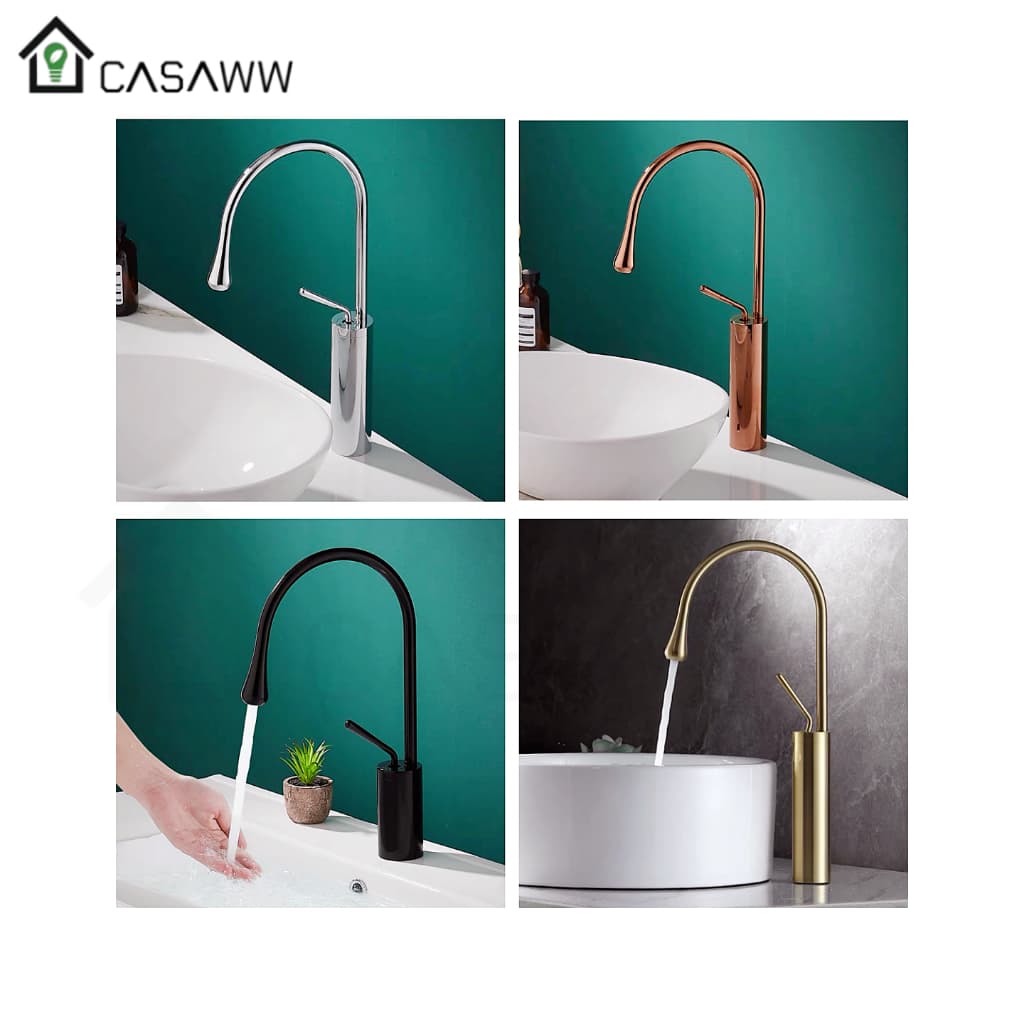 Torneira Gourmet Misturador Monocomando Quente Fria Rose Dourado Preto Cromado Design Gota De Água