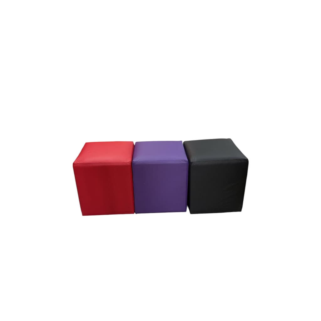 Puff Quadrado Cubo Decorativo Organizador Courino