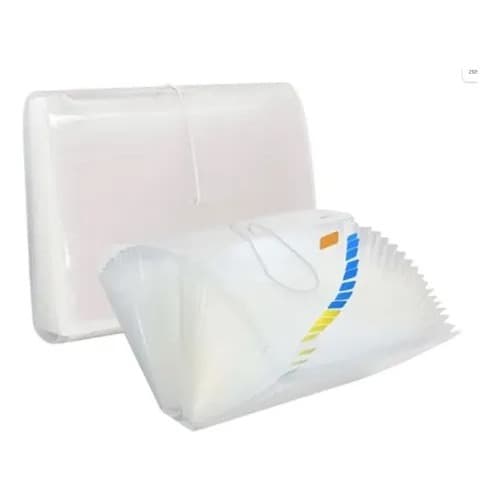 Pasta Sanfonada A4 Com Elástico E 31 Divisórias 1045 Cristal
