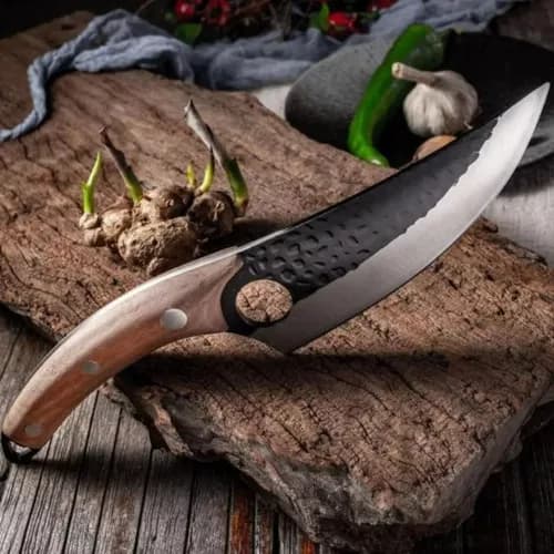 Faca Artesanal Afiada Cozinha Churrasco Lâmina Bainha Conforto Corta Carne Utensílio Chef