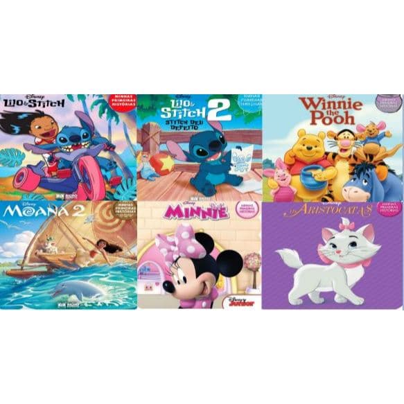 Kit Coleção com 6 Livros Disney Minhas Primeiras Histórias 20x20cm - Bicho Esperto