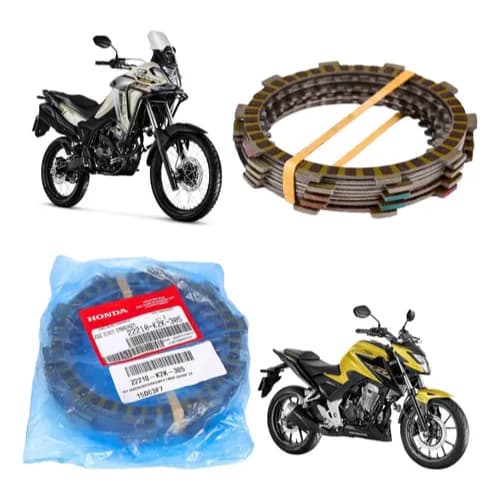 Kit Disco E Separador Embreagem Cb300f 2023 A 2025 Xre 300 Sahara 2024 A 2025 Twister Original Honda