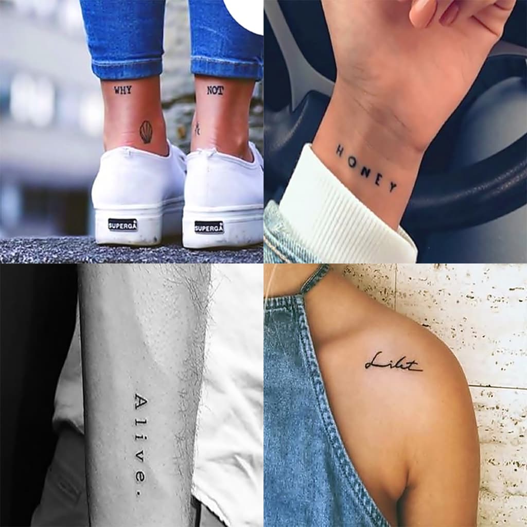Tatuagem Temporária Frases Linda Removível Adesiva Masculino Feminino Novo Envio Imediato