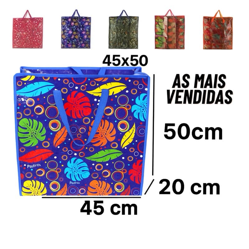 Sacola Reutilizável Grandes Dimensões – Super Resistente e Ecológica