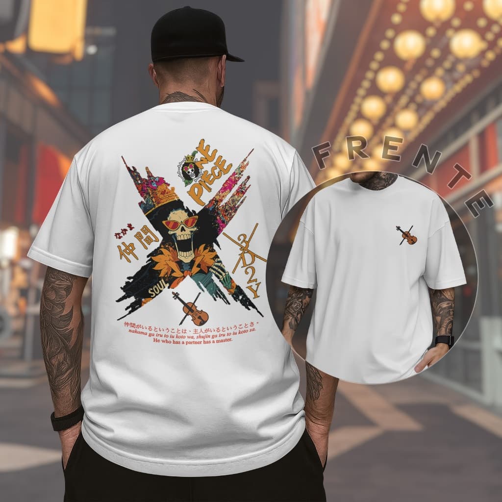 Camiseta F/C Mugiwara Book One Piece Algodão Premium Inspirada Geek Otaku