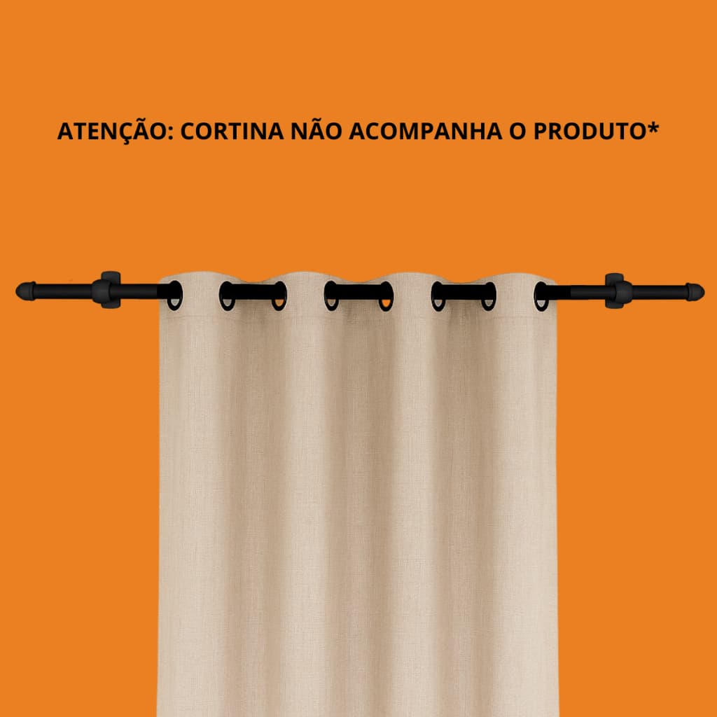 Varão de Cortina Moderno 1 Peça para Sala Quarto Escritório Decoração Prática e Elegante