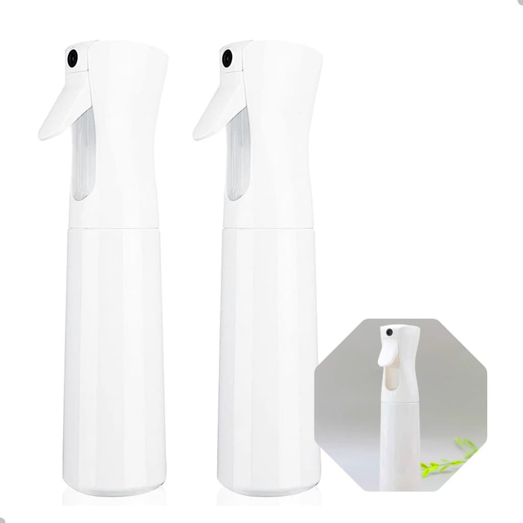 Kit 2 Pulverizador Spray Continuo Borrifador Névoa 300ml Cor Branco