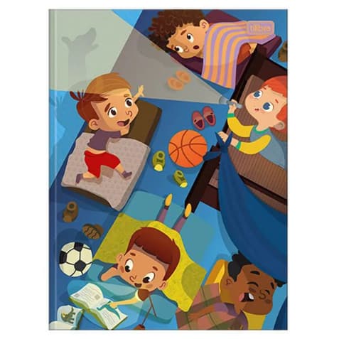 Caderno Brochura 1/4 Capa Dura Sapeca 96Fls. Masculino - TILIBRA