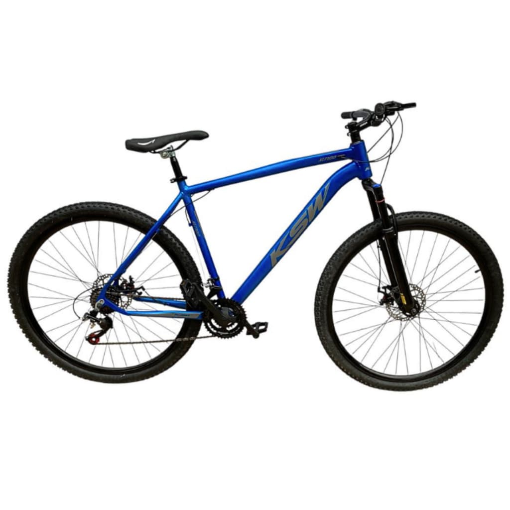 Bicicleta Aro 29 KSW XLT100 21 Velocidades Freio a Disco Mecânico Suspensão Dianteira MTB