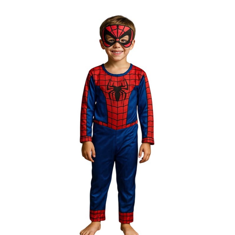 Fantasia Infantil Homem Aranha/Spider Man com Enchimento e  Máscara