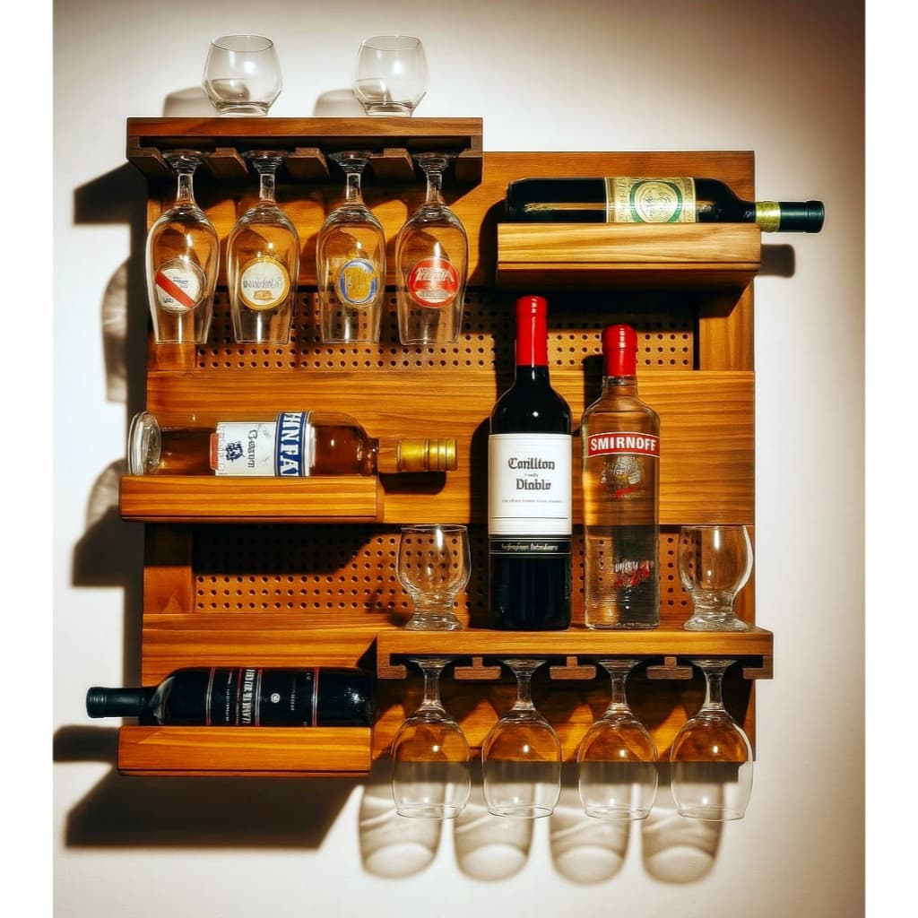 Adega Vinho de Parede Barzinho Suporte Garrafas - Art & Lar