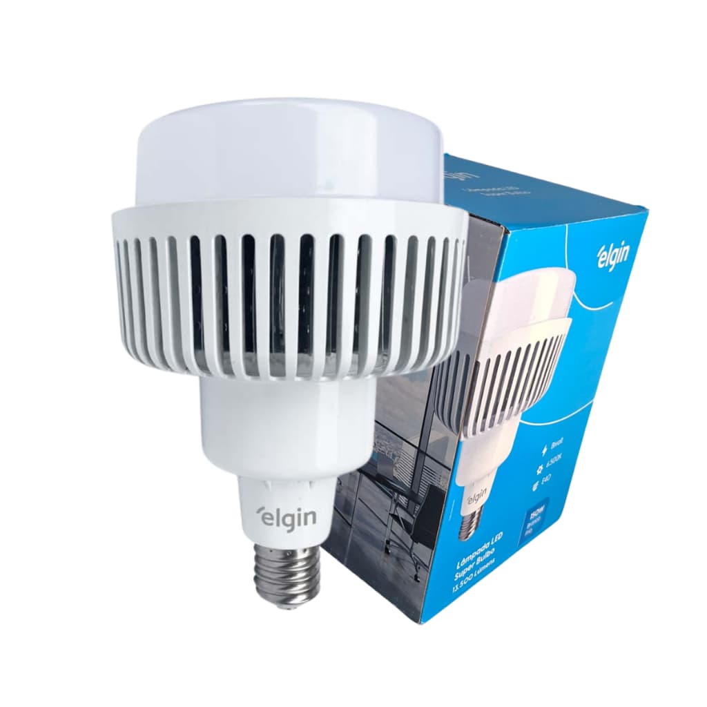 Lâmpada LED Super Bulbo 150W Branca Fria E40 6500K 13500lm Bivolt Elgin