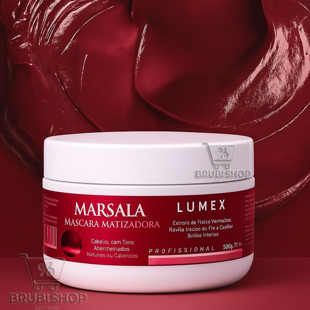 Máscara Matizadora Marsala 300g Lumex – Restauração e Brilho para Cabelos Coloridos